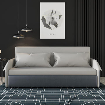 76.8" Convertible Storage Sofa Leather Cotton&linen Upholstered Full Sleeper Sofa